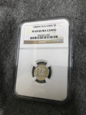 1980FM Malaysia 5 Sen PF69 Ultra Cameo - Image 1 of 2
