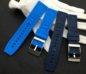 RUBBER STRAP PRO DIVER BAND FIT FOR BREITLING 22MM 24MM BLACK BLUE YELLOW RED