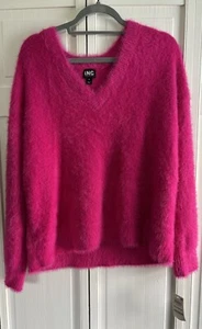 Suéter International Concepts INC XL Rosa Cuello en V Manga Larga - Imagen 1 de 4