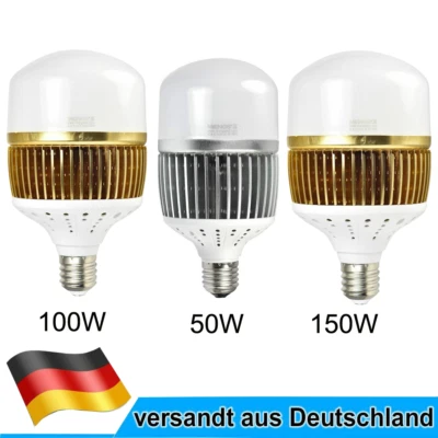 E40 Hohen Lumen LED Globus Lampe Warm/Neutral/Kaltweiß CL-Q50W/Q100W/Q150W - Bild 1 von 4