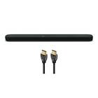 Yamaha SR-B20ABL Sound Bar with Dual Built-In Subs with 48Gbps HDMI Cable