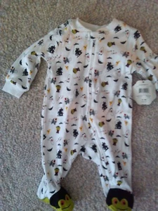 NUEVO CON ETIQUETAS BODY DE HALLOWEEN MANGA LARGA CON PATAS LARGAS PARA NIÑOS CREEPER 0-3 MOS - Imagen 1 de 1