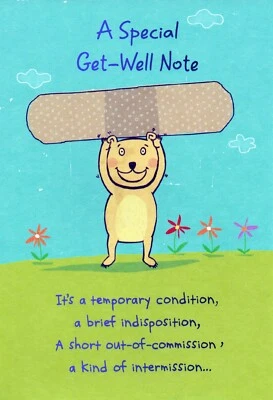Cute GET WELL Card, Teddy Bear Bandage Poem Take Care by American Greetings +✉ - Image 1 of 4
