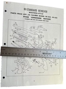 HIGH STANDARD Mod W-102 W-103 Possee Longhorn Natchez Schaltplan Teile Onyx gebläut - Bild 1 von 2