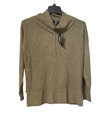 NWT Jones & Co Shirt Top Women's Size Medium Funnel Neck Green - Image 1 of 4