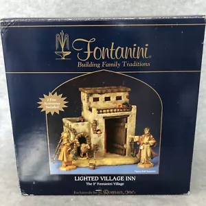 Vtg Fontanini Lighted Village Inn Building #55548 Roman Inc 5" New In Box - Picture 1 of 23