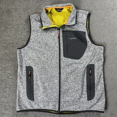 ORVIS Trout Bum Mens L Full Zip Vest Performance Stretch Fleece Lined Gray - Image 1 of 4