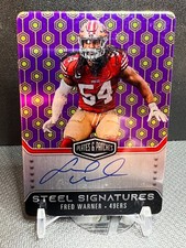 2023 Plates & Patches Fred Warner Vector Steel Signatures On Card Auto - 49ers