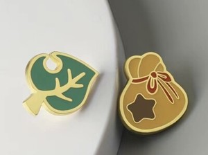 Animal Crossing New Horizons Sammlerglocke Tasche und Artikel Blatt Emaille Stifte