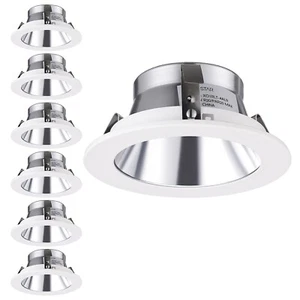 TORCHSTAR 4 Inch Brighter Classic Recessed Light Trim, Metal Step Baffle Trim... - Picture 1 of 7