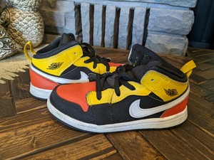 Las mejores ofertas en Jordan superior de cuero zapatos de Naranja Unisex  Para Niños | eBay