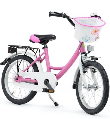 Qualitäts Kinderfahrrad 16 Zoll matt Pink Mädchen Kinderrad Fahrrad ab 4 Jahre  - Bild 1 von 4