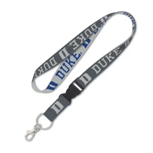 DUKE BLUE DEVILS GRAY LANYARD DETACHABLE BUCKLE NEW WINCRAFT 👀🔥 - Picture 1 of 1
