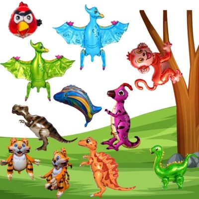 PANNU DESIGN Dinosaur Foil Balloons Air Baloons Children Birthday Party T-REX RAPTOR DINO UK
