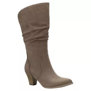 Style & Co. Womens Arlenee Slouchy Mid-Calf Western Boots in Taupe, Size 8 - Picture 1 of 14