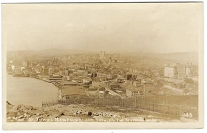 St. John, Newfoundland RPPC ca. 1920s - Panoramic BEV of City #1148 - Picture 1 of 2