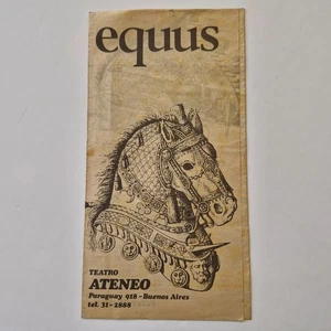 Programa teatral de Equus - Peter Shaffer - Dir. Cecilio Madanes - Teatro Ateneo - Picture 1 of 3
