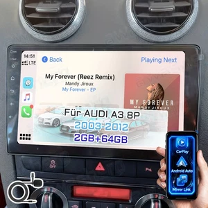 4GB+64G Android15 Autoradio Für Audi A3 S3 RS3 8P Carplay GPS Navi FM BT WiFi FM - Bild 1 von 16