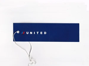 United Airlines Tulip, Battleship Era Passenger Luggage Bag Tag - Picture 1 of 2