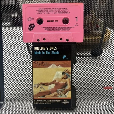 1975 The Rolling Stones MADE IN THE SHADE Cassette Tape Rare Slipcase  Pink - Image 1 of 4
