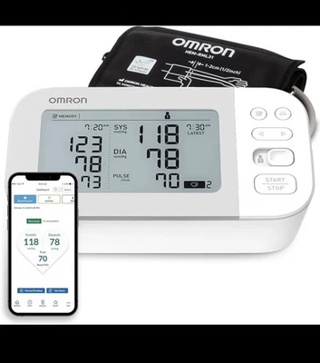 Monitor de presión arterial OMRON dorado superior brazo Bluetooth modelo BP5350 nuevo Foto 1 de 4