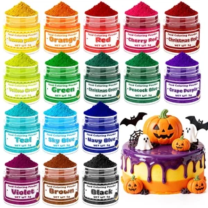 Lebensmittelfarbe Pulver - 16 Farben Lebendig Pulver Lebensmittelfarbe, Konzentrierte Ed - Bild 1 von 12