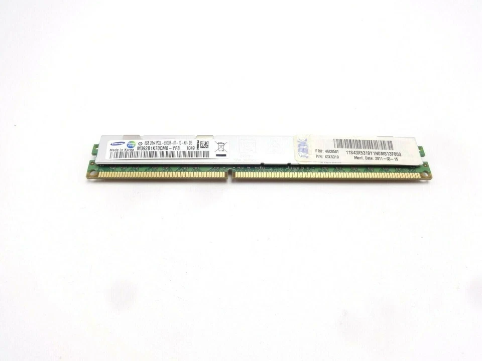 IBM 46C0581 8GB PC3L 8500 2Rx4 VLP Server Memory Dimm - Image 1 of 4