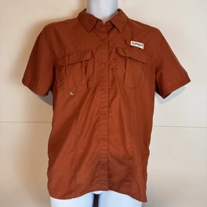 Magellan Fish Gear Shirt Men's S/M Brick SS Outdoor Laguna Madre Mesh Panels - Picture 1 of 13