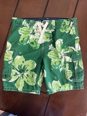 Bermuda de natação HAVAIANA MOSSIMO BOYS XS 4/5 verde excelente estado usado - Imagem 1 de 3