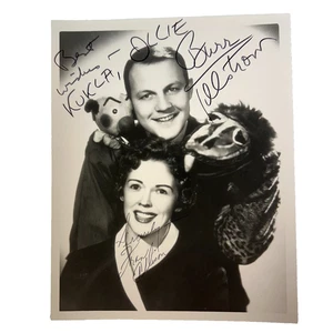 Kukla Fran Ollie Burr Tillstrom signiertes Foto Vintage Original 8 x 10 schwarz weiß - Bild 1 von 8