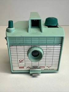 Vintage Savoy Camera Mint Seafoam Green Mid Century Atomic Logo - Untested  - Picture 1 of 6