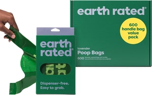 Dog Poo Bags with Handles Value Pack, Easy Tie and Guaranteed Leakproof, Lavende - Picture 1 of 12