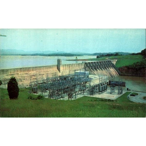 Postkarte Tennessee Sevierville Douglas Dam TVA Projekt Chrome Ära - Bild 1 von 4