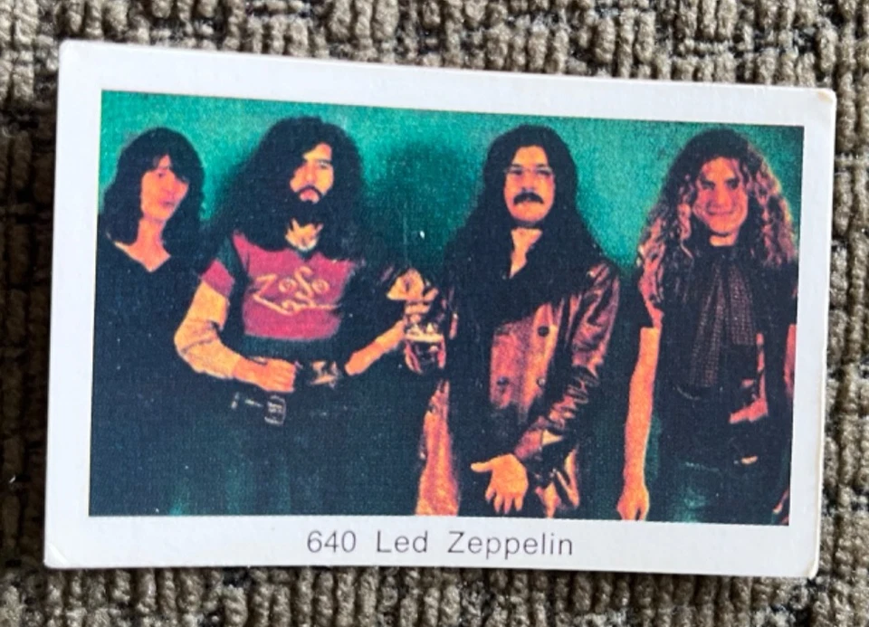 Led Zeppelin Vintage 1970s Pop Rock Music Card from Sweden #640 - Image 1 of 1