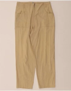 C&A Womens High Waist Tapered Casual Trousers EU 40 Medium W30 L26 Beige AI14 - Picture 1 of 5