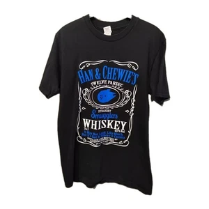 Star Wars Han Solo Chewbacca Smugglers Whiskey Medium TShirt schwarz Gildan Tee - Bild 1 von 8