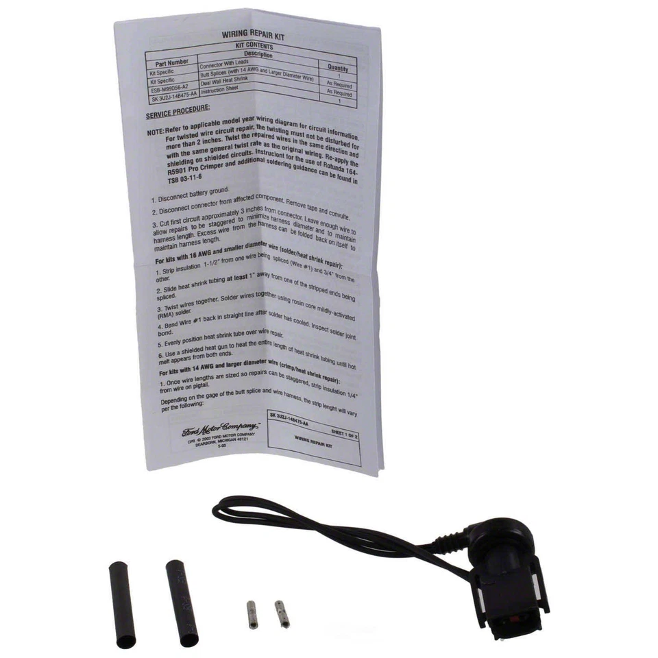 3U2Z  14S411VBB Air Suspension Solenoid Connector Motorcraft WPT-1300 Foto 1 de 1