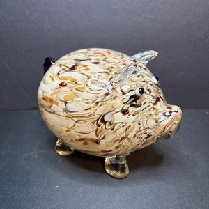 Vintage Murano mundgeblasenes Glas Millefiori großes Schwein Figur Statue Italien - Bild 1 von 7