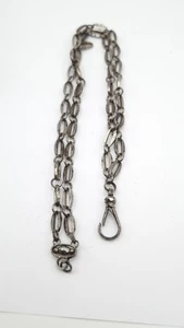 Georgian Cut Steel Pocket Watch Chain & Dog Clip (No Fob) - Picture 1 of 7