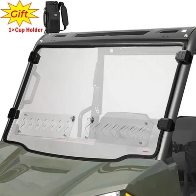 UTV Vented Front Windshield for Polaris Ranger Midsize 570 500 SP/Crew 2016-2025 - Image 1 of 4