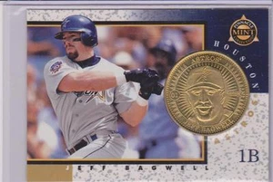 1998 PINNACLE MINT JEFF BAGWELL BRASS COIN & DIE-CUT CARD #1 MULTIPLES AVAILABLE - Picture 1 of 1