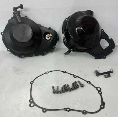2014 2015 2016 YAMAHA FZ09 FJ09 CLUTCH SIDE CASE COVER + CARBON FIBER COVER Foto 1 de 4