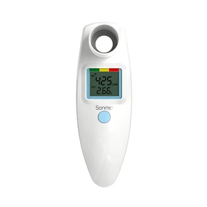 Peak Flow Meter Portable Spirometer Measure PEF & FEV1 Lung Tester with Red Yell - Picture 1 of 6