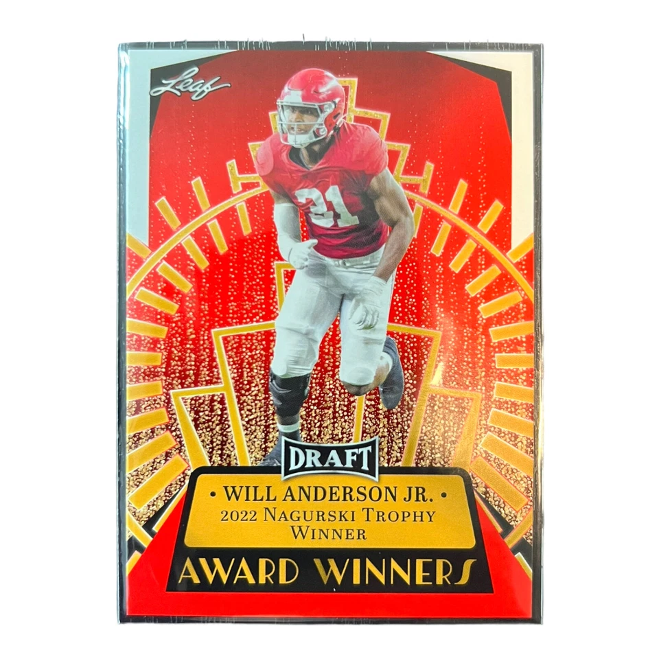 2023 LEAF DRAFT FOOTBALL - PICK YOUR CARD (1-100) - RED - Image 1 of 1