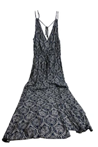 Elan Cover Up Maxikleid in Navy Natur Bandana Print S - Bild 1 von 8