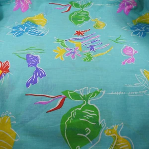 Tessuto Cotone Pesce Tropicale Colorato 7 Iarde Disponibile Venduto da Cantiere 45"w BTY - Foto 1 di 3