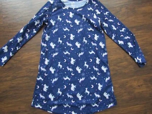 NEW WONDER NATION BRAND CUTE NAVY ANIMAL PATTERN NIGHTGOWN SIZE MEDIUM (7-8) - Picture 1 of 4