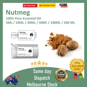 100% Pure Essential Oil Nutmeg 5 ml 10 ml 50 ml 100 ml 200ml - Picture 1 of 6