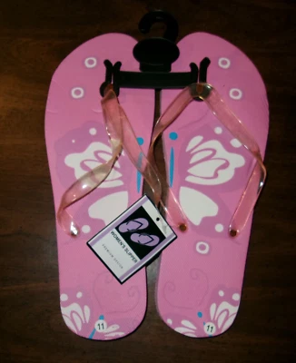 Premuim Design womens slipper pink flip-flops size 11 NWT - Imagem 1 de 4