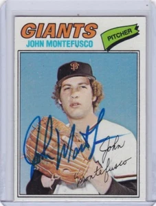 1977 Topps Baseball Card #370 John Montefusco SF Giants - ExMt Autographed - Picture 1 of 2